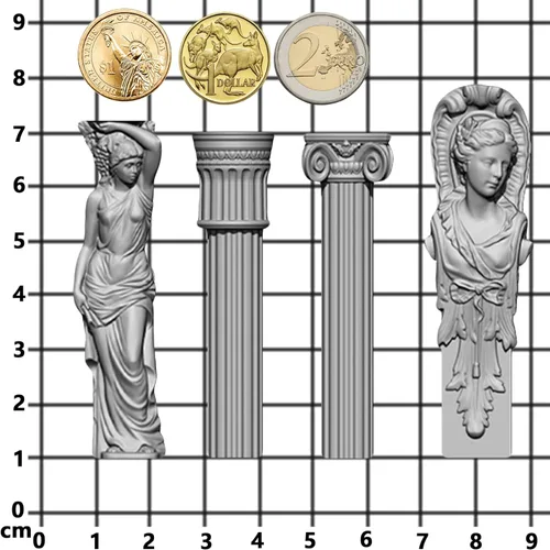 Miniatura 5 de Molde de Arte para Arcilla de Secado al Aire de Policlay, Yeso, Columna Decorativa y Estatua Escultórica Columna y Estatua