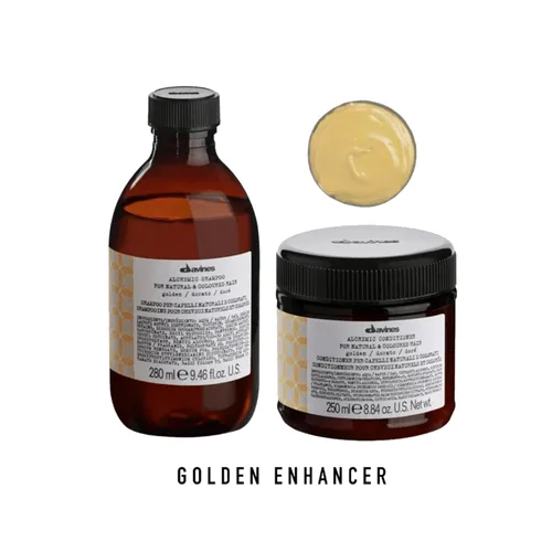 Miniatura 5 de Davines Champú alquimico, limpieza segura para cabello teñido, 6 tonos vibrantes para iluminar e intensificar Dorado