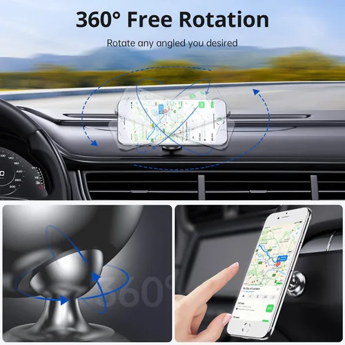 Miniatura 5 de SYNCWIRE Soporte magnético para teléfono de automóvil, para salpicadero, imanes fuertes ajustables de 360°, soporte para teléfono celular
