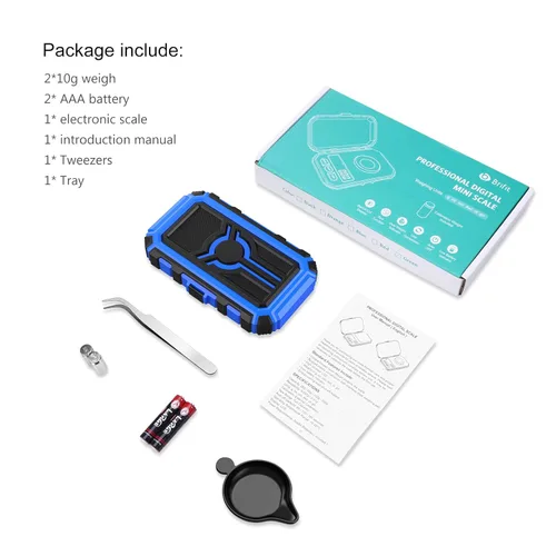 Miniatura 9 de AMIR Báscula digital de miligramo de 1.76 oz/0.00 oz, báscula portátil de joyería, báscula electrónica de bolsillo de alta precisión, LCD