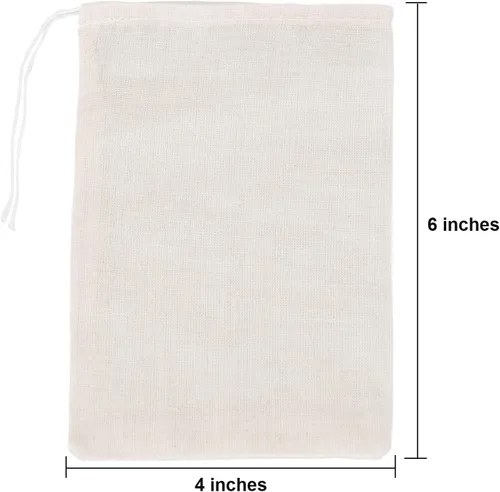 Miniatura 2 de Tatuo Paquete de 200 bolsas de muselina de arpillera con cordón, bolsas de lona multiusos de lino para té, joyas, boda, fiesta, recuerdos