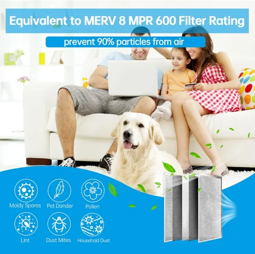Miniatura 7 de UBeesize 20x25x1 Filtro de aire electrostático reutilizable para HVAC y aire acondicionado, filtro para estufa, MERV 8, lavable, dura toda la vida
