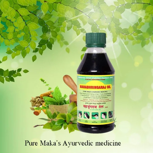 Miniatura 4 de Aceite de masaje para el cuero cabelludo Mahabhringraj Ramakrishna Pharma, 6.76 onzas líquidas