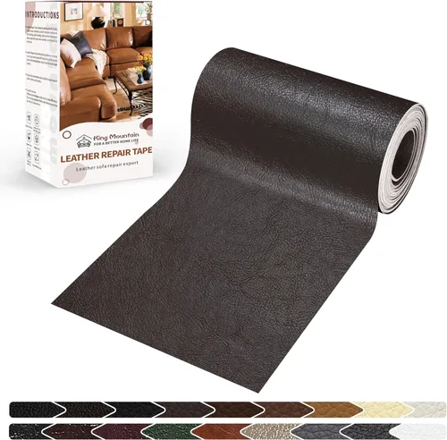 Miniatura 47 de KING MOUNTAIN Cinta de reparación de cuero, 16 x 60 pulgadas, gris, autoadhesiva, impermeable, ecológica