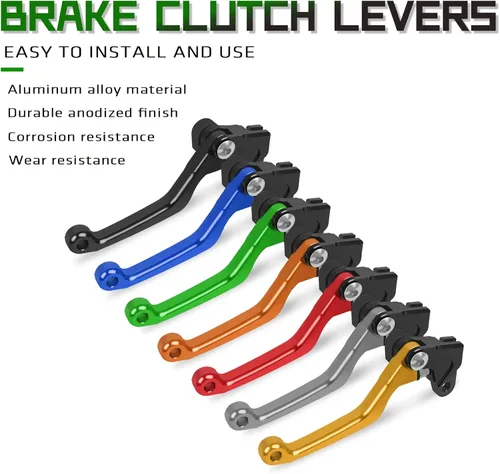 Miniatura 2 de Juego de palancas de embrague de freno corto CNC de aluminio compatible con Suzuki DRZ400 DRZ400S DRZ400SM DRZ400E 2000-2022 DR250R 97-00 DR200S