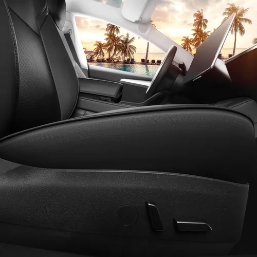 Miniatura 7 de Funda de asiento impermeable para Tesla Model 3 2017, 2018, 2019, 2020, 2021, 2022, 2023, color negro, modelo 3