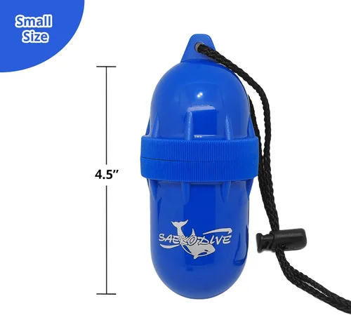 Miniatura 3 de Caja seca cilíndrica con cordón, contenedor impermeable, soporte hermético para llaves, para esnórquel, barco, kayak, buceo y actividades acuáticas