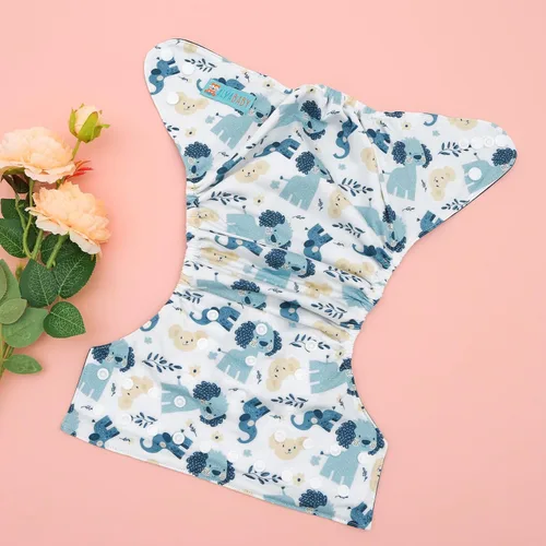 Miniatura 7 de ALVABABY Baby Cloth Diaper Cover, Swim Diaper,Nappy Shell Baby Girls and Boys Perro y elefante