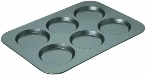 Miniatura 12 de Chicago Metallic Molde profesional antiadherente para magdalenas de 6 tazas, haz hasta 6 magdalenas grandes, cupcakes, quiches, huevos y más, 14 x