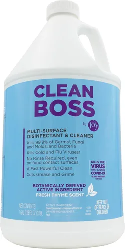 CleanBoss Desinfectante botánico - Limpiador multisuperficie - 128 oz - Mata el 99.9% de los gérmenes + virus del resfriado y la gripe - Aroma