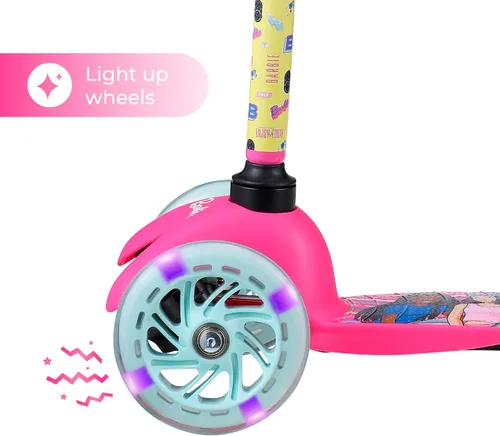 Miniatura 3 de Self Balancing Kick Scooter with Light Up Wheels, Extra Wide Deck, 3 Wheel Platform, Foot Activated Brake, 75 lbs Limit, Kids & Toddlers Girls or