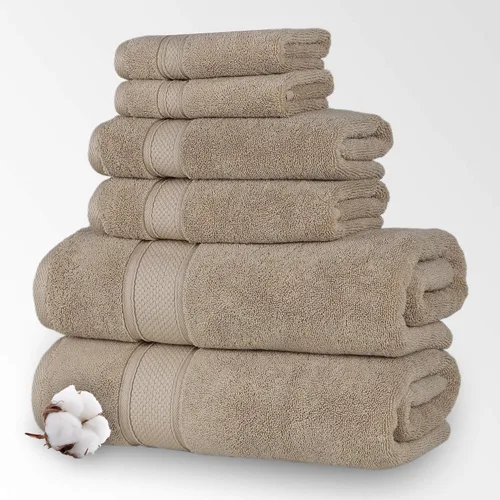 Miniatura 9 de NOVA Luxury Linen - Juego de toallas turcas de calidad hotelera para baño (juego de 6 piezas de toallas, azul cielo)