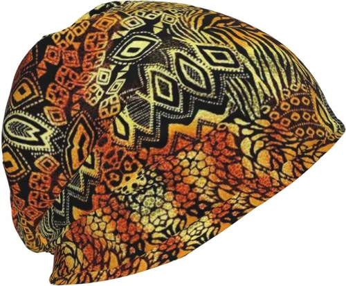 Miniatura 36 de Gorro africano holgado para adultos, tejido elástico, de calavera, gorro de invierno para exteriores para mujeres y hombres