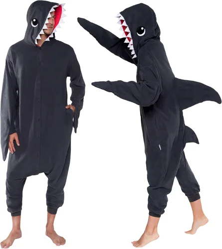 Miniatura 90 de Funziez! - Disfraz de Halloween para adultos, disfraz de animales y criaturas marinas, mameluco afelpado para cosplay, para mujeres y hombres