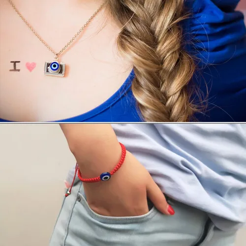 Miniatura 7 de 400 cuentas azules contra el mal de ojo para hacer joyas de 0.315 pulgadas (0.315 in), dijes de mal de ojo para hacer pulseras hechas a mano