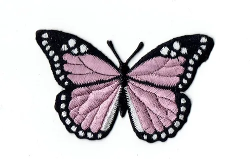 Miniatura 4 de Mariposa monarca, bordado, parche para planchar (verde)