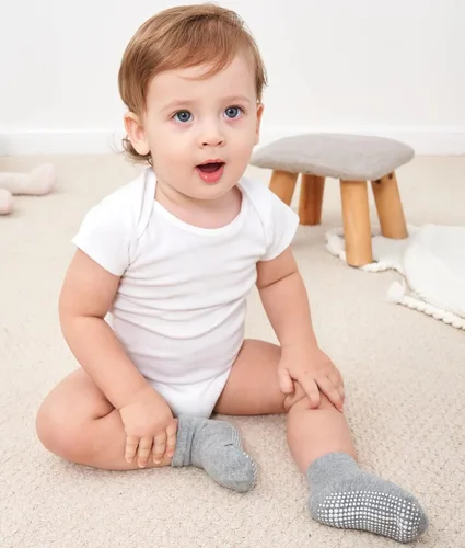 Miniatura 8 de ZAPLES Calcetines tobilleros antideslizantes para bebés con agarre antideslizante para niños y niñas, corte bajo para bebés y niños pequeños