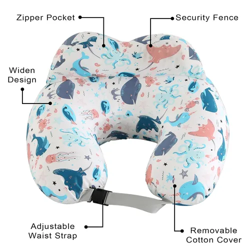 Miniatura 9 de Almohada de lactancia BATTOP para lactancia materna, alimentación con biberón, almohadas de lactancia de talla grande con correa ajustable