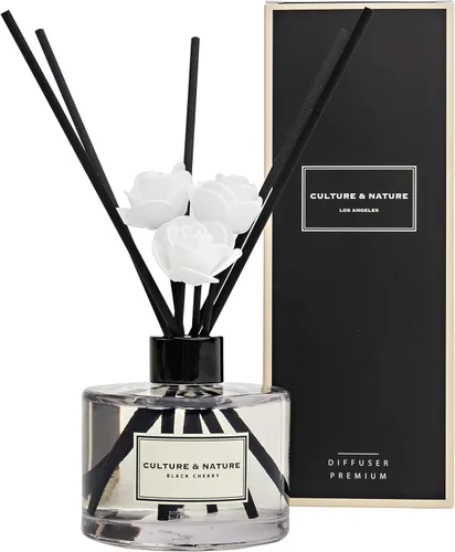Miniatura 37 de CULTURE & NATURE - Set de difusor de varillas de 6.7 onzas líquidas (200ml) - Difusor con varillas perfumado a vainilla - Fragancia para el hogar