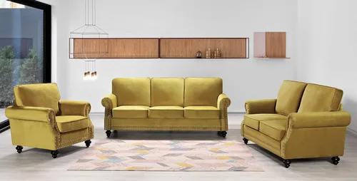 Miniatura 17 de Container Furniture Direct Lotus - Sofá biplaza tapizado de terciopelo moderno de mediados de siglo, con brazos enrollados, color beige