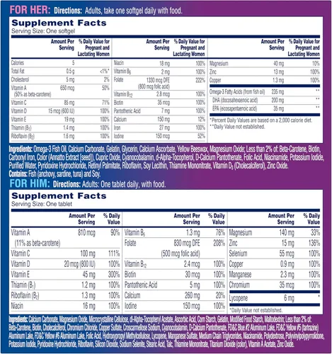 Miniatura 9 de One A Day Multivitamínico Prenatal en Cápsulas Blandas para Hombres y Mujeres incluyendo Vitaminas A, Vitamina C, Vitamina D, B6, B12, Ácido Fólico