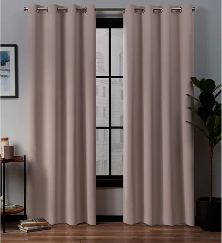 Miniatura 29 de Exclusive Home Curtains - Par de paneles de cortinas, modelo Academy, con ojales para bloqueo total de luz Blanco