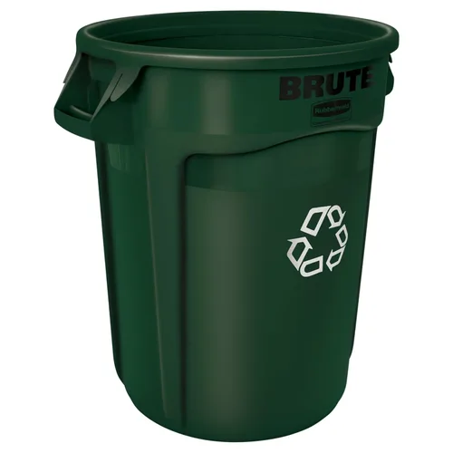 Miniatura 9 de Rubbermaid Commercial Products BRUTE - Bote de basura redondo resistente, 20 galones, azul, para paisajistas/sitios