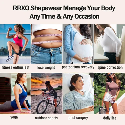 Miniatura 5 de RRXO Fajas Colombianas - Body moldeador de cuerpo para mujer con control de abdomen faja completa con busto abierto
