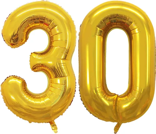 Miniatura 363 de Goer, conjunto de globos de papel aluminio para decoraciones de cumpleaños, globos de las letras de feliz cumpleaños y de números Oro