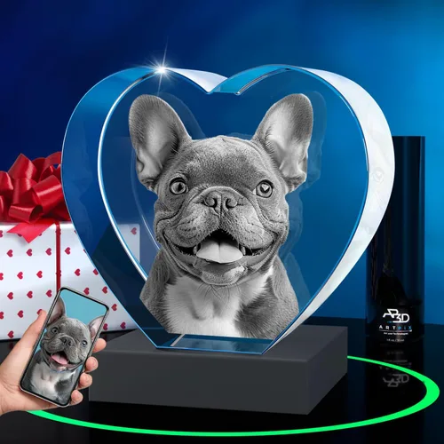 Miniatura 16 de ArtPix 3D Foto de cristal, regalos conmemorativos personalizados para perros con tu propia foto para los amantes de los perros, dueños de mascotas