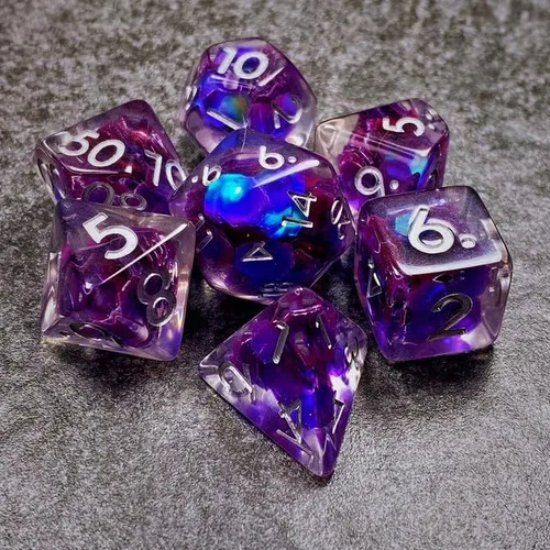 Miniatura 28 de Sage's Portal Cantrips - Juego de dados DND de resina de borde redondo, 7 piezas, juego de dados poliédricos DND para Dungeons and Dragons D&D RPG
