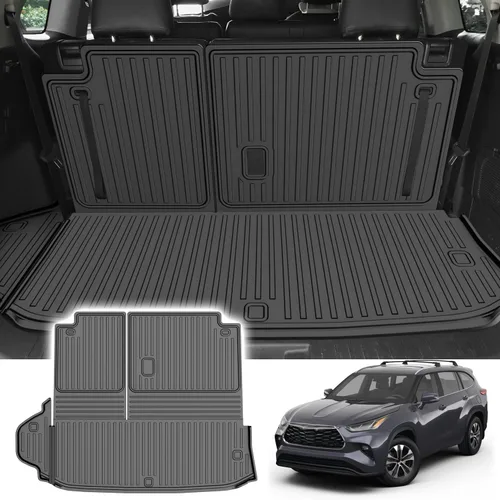Miniatura 10 de TTX LIGHTING Alfombrillas y forro de carga para Toyota RAV4 2019-2024 2025: alfombrillas de TPE protegidas para todo tipo de clima, incluye 1ª 2ª