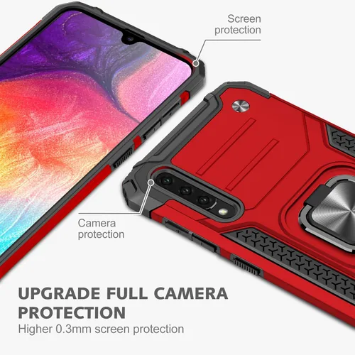 Miniatura 5 de Dionsibei Funda para Samsung Galaxy A50 A50S A30S grado militar con función atril incorporada, soporte de armadura resistente a prueba de golpes