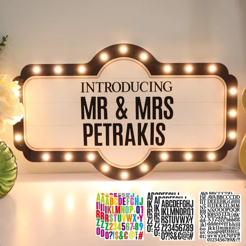 Cartel de servicio de botella de boda de 20 pulgadas, accesorios de entrada de boda personalizados, letrero LED de marquesina para recepción,