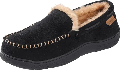Miniatura 9 de Zigzagger - Pantuflas estilo mocasín de microgamuza y espuma viscoelástica, para hombre