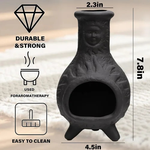 Miniatura 3 de MOUGIGI Soporte de Palo Santo Hecho a Mano y Quemador de Conos de Incienso - Elegante Accesorio para Limpias de Salvia con Capacidad para Rituales