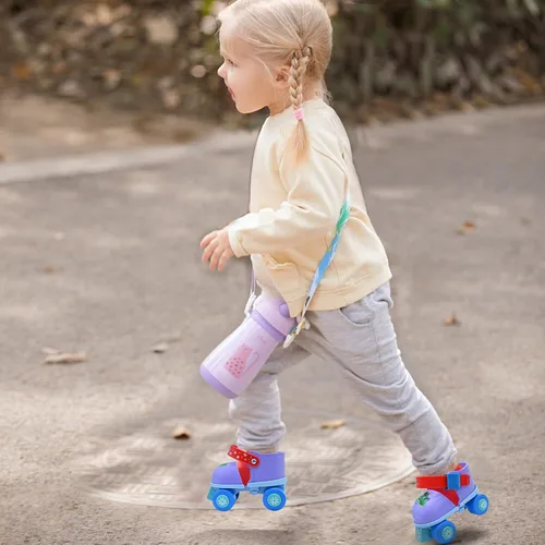 Miniatura 6 de Kids Roller Skate for Girls Boys Ages 2-5 Years Old, Adjustable Toddler Rollerskates, Children Beginner Roller Skate RS209 Púrpura