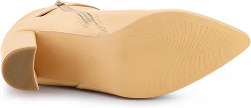 Miniatura 6 de Allegra K Botines de tacón decorativo con hebilla en punta para mujer