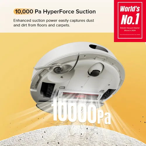 Miniatura 2 de roborock Q7 M5 Robot que aspira y trapea, succión HyperForce de 10,000 Pa, aspiradora robótica, sistema dual anti-enredo, trapeo controlado por