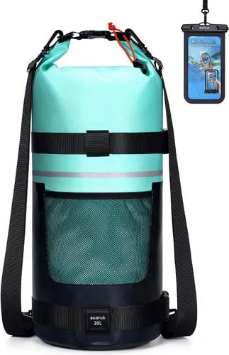 ECOHUB - Bolsa seca impermeable para mujeres y hombres, 5 L/10 L/20 L, bolsa de almacenamiento seca ligera con tapa enrollable para viajes, kayak,