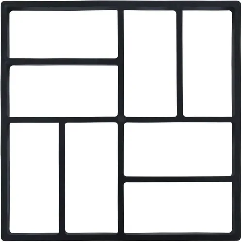 Miniatura 5 de vidaXL Pavimento reutilizable, 15.7 x 15.7 x 1.6 pulgadas, herramienta de mejora del hogar al aire libre, material plástico resistente, negro