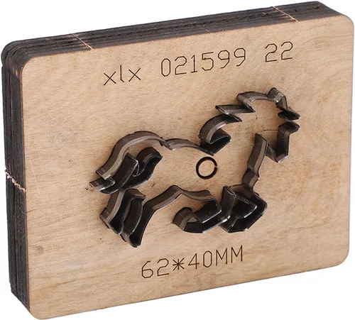 Miniatura 4 de Garosa Troqueles de corte de cuero con forma de caballo Troqueles de metal para álbumes de recortes cortados plantillas hechas a mano Plantilla