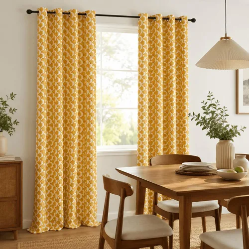 Miniatura 3 de VOGOL - Cortinas Boho, cortinas de ventana con aislamiento térmico y ojales para dormitorio y sala de estar, juego de 2 paneles, 52 x 63 pulgadas