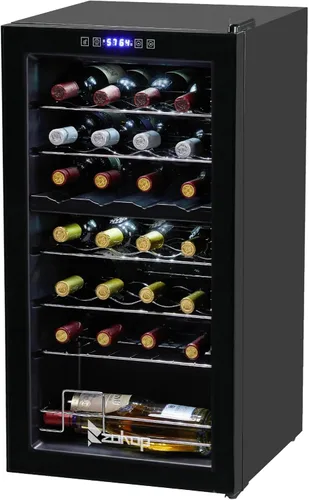 Miniatura 13 de Winado Refrigerador de vino con compresor de 12 botellas con temperatura ajustable, mini refrigerador de vino compacto independiente con control