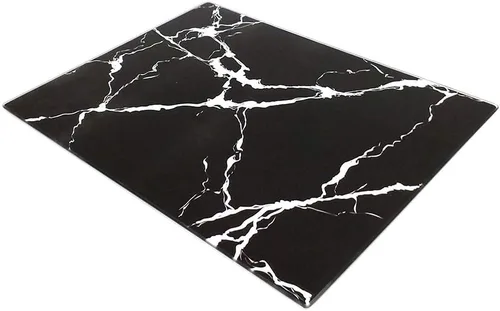 Miniatura 11 de VASUHOME Tabla de cortar de vidrio templado para cocina (12 x 16 pulgadas), tabla de cortar de vidrio transparente de larga duración para encimera