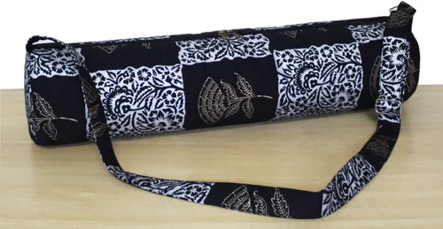 Miniatura 17 de ICC - Bolsa de transporte para yoga con mandala, dorada, color negro y dorado, con cremallera completa, para gimnasio, playa, pilates, bolsa