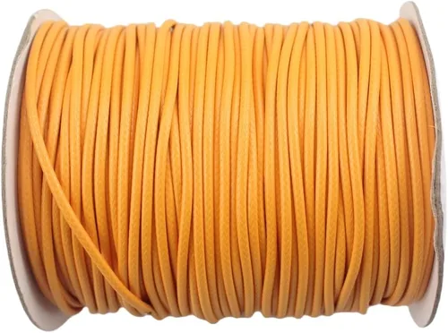 Miniatura 18 de Cordón de poliéster encerado para hacer joyas, cuerda encerada con carrete para hilo de bricolaje (rojo, 0.020 in (150 yardas))