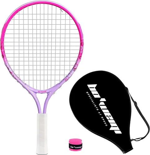 bo'weiqi Raqueta de tenis para niños de 17"-25" para edades de 2-12 años, raqueta de tenis juvenil ligera para niñas y niños, deportes al aire Rosa