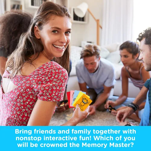 Miniatura 3 de AQUARIUS Garfield Memory Master Card Game – Divertido juego de fiesta familiar para niños, adolescentes y adultos – Regalo de noche de juego