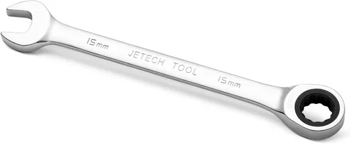 Miniatura 12 de Jetech - Llave combinada de trinquete de 16 mm, llave de carraca de grado industrial con trinquete de 12 puntas y 72 dientes, acero Cr-V forjado